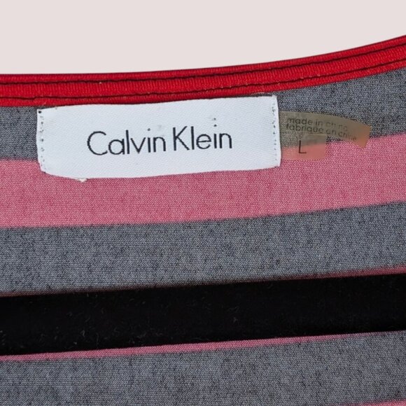 Calvin Klein Striped Cowl Neck Top - Picture 6 of 6